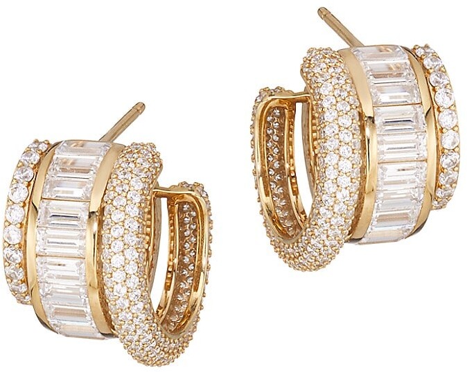 Gold Plated Rose Gold Plated Silver Plated for Women 58mm JUCOX 3 Pair Plated Stainless Steel Hoop Earrings