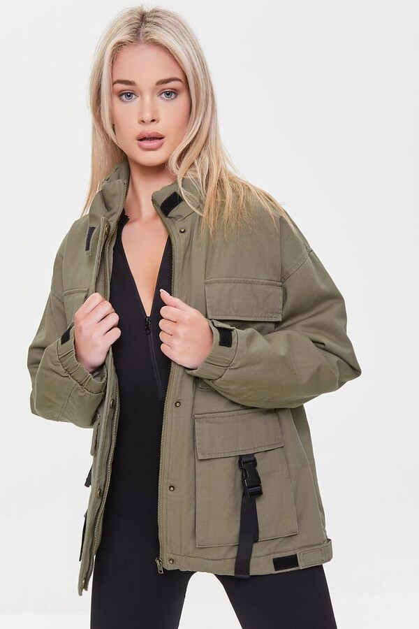 Olive Twill Jacket Women | Shop the world's largest collection of fashion |  ShopStyle