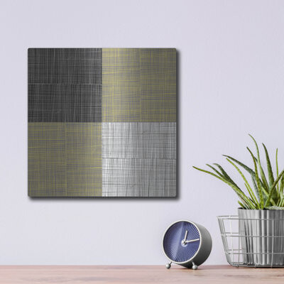 Luxe Metal Art 'High Noon Squareup' by Cheryl Warrick Metal Wall Art, 12" x 12"