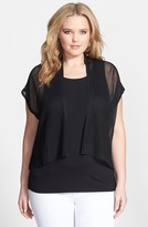 Thumbnail for your product : Eileen Fisher Cropped Cardigan (Plus Size)