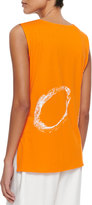 Thumbnail for your product : Caroline Rose Orange Swirl Longer Tank