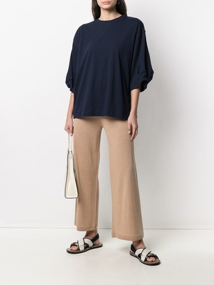 Allude wide-sleeve cotton T-shirt