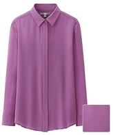 Thumbnail for your product : Uniqlo WOMEN Silk Long Sleeve Blouse