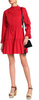 Thumbnail for your product : Saloni Gathered Pleated Stretch-cotton Mini Dress