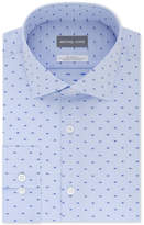 Thumbnail for your product : Michael Kors Men's Slim-Fit Non-Iron Airsoft Stretch Performance Blue Pattern Dress Shirt