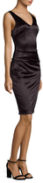 Thumbnail for your product : Nicole Miller Shirred V-Neck Sheath Dress