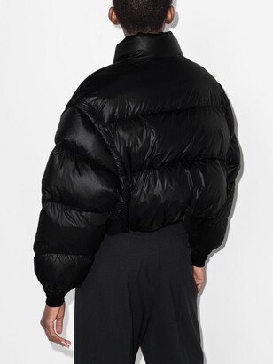 Prada Black Cropped Puffer Jacket