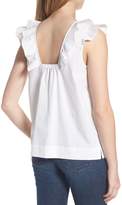 Thumbnail for your product : J.Crew Ruffle Cotton Poplin Top