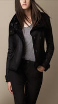 Thumbnail for your product : Burberry Merino Shearling Funnel Neck Jacket