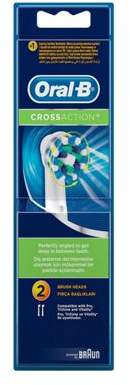 Oral-B 2 Pack Cross Action Electric Toothbrush Heads
