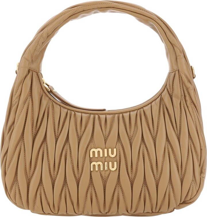 Miu Miu Pocket logo-embossed Shoulder Bag - Farfetch
