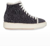 Thumbnail for your product : Santoni Flaunted Suede and Fur Sneakers