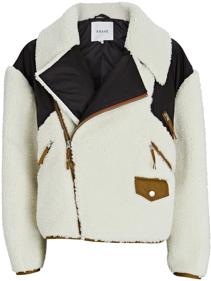 fleece moto jacket