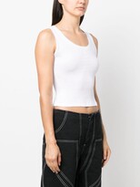 Thumbnail for your product : Karl Lagerfeld Paris Embroidered-Logo Ribbed Tank Top