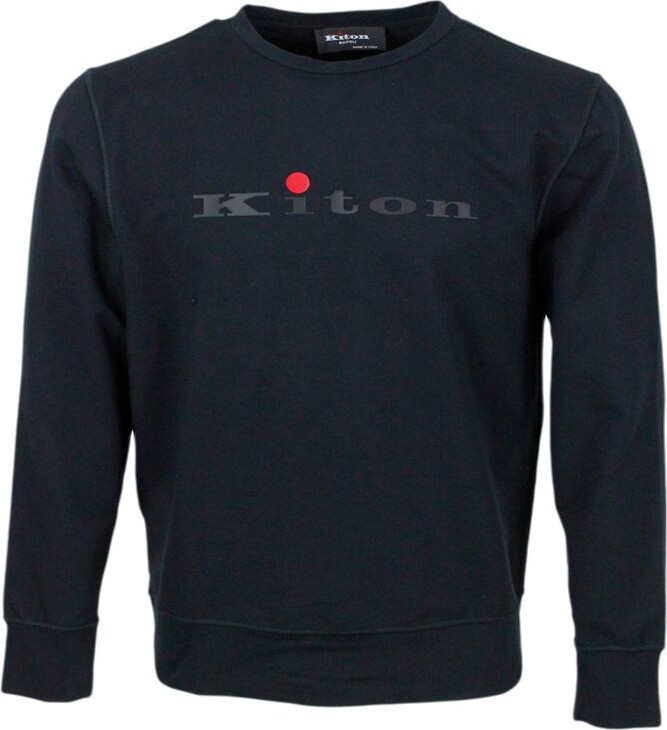 Kiton Logo Detailed Crewneck Sweatshirt