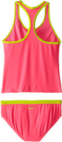 Thumbnail for your product : Nike Kids Core Solid Racer Back Tankini And Brief (Big Kids)