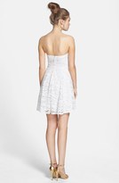 Thumbnail for your product : Painted Threads Lace Strapless Fit & Flare Dress (Juniors)