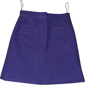 Carven Blue Tweed Skirt for Women