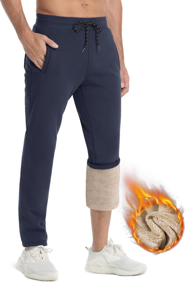  Heathyoga Fleece Lined Joggers for Men Thermal