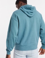 Thumbnail for your product : Topman santa monica hoody in washed green