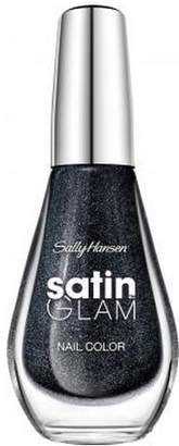 Sally Hansen (6 Pack Satin Glam Shimmery Matte Finish Nail Color Silk Onyx