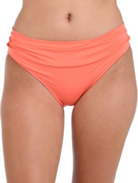 Women's La Blanca Shirred Band Hipster Swim Bottoms Contemporary 2 Sunset
