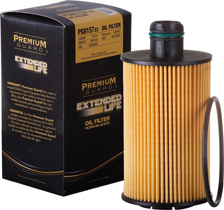 Premium Guard Extended Life Oil Filter up to 10k Miles PG8157EX | Fits 2014-2018 Ram 1500, 2014-2021 Jeep Grand Cherokee, 2019 Ram 1500 Classic, 2018-2021 Maserati Quattroporte