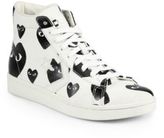 Thumbnail for your product : Comme Des Garcons Play 31436 Comme des Garcons Play Canvas High-Top Sneakers