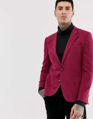 Hatch Asos Design ASOS DESIGN skinny blazer in pink cross