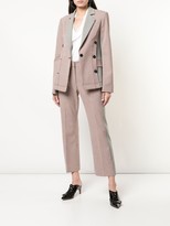 Thumbnail for your product : Derek Lam 10 Crosby Cropped Checked Trouser