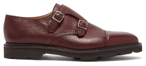 burgundy monk strap
