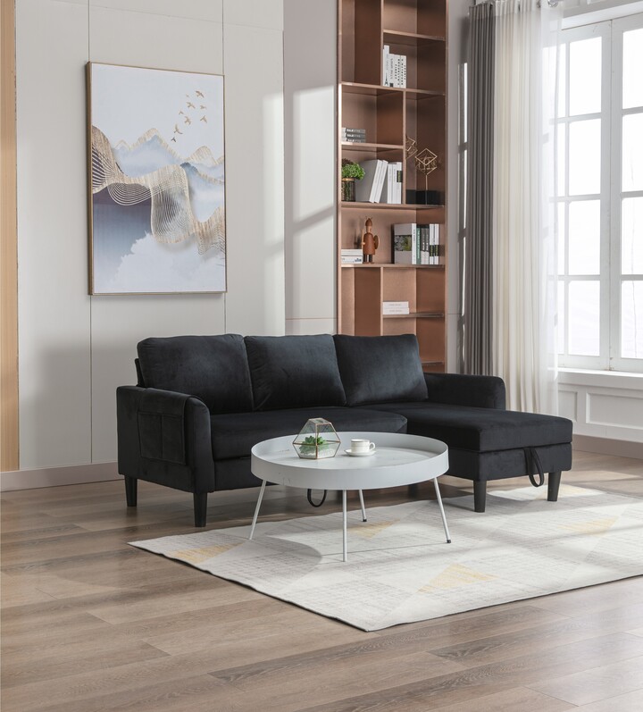 EDWINRAY Convertible Sleeper Sectional Sofa with Pull Out Bed