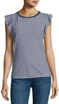 Thumbnail for your product : Velvet Margina Crewneck Sleeveless Striped Top