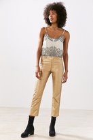 Thumbnail for your product : BDG Girlfriend Faux Leather Pant - Gold