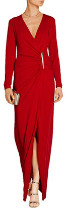 Donna Karan Ruched Stretch-Jersey Gown