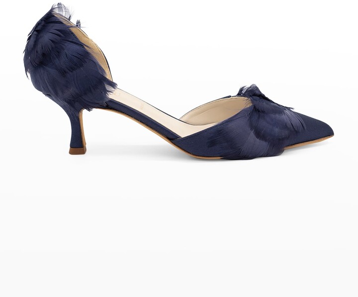 Navy Kitten Heels | ShopStyle