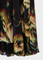 Thumbnail for your product : Paul Smith Women's Black 'Disrupted Rose' Print Silk Shirt Dress