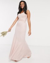 Thumbnail for your product : ASOS DESIGN Bridesmaid pleated bodice maxi dress