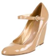 Thumbnail for your product : Sergio Rossi Patent Leather Wedge Pumps