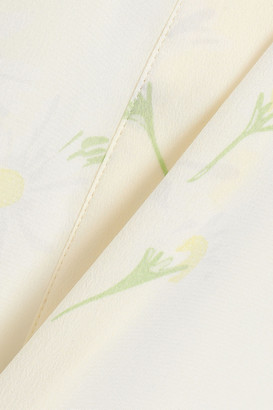 Ganni Floral-print Washed-silk Shirt