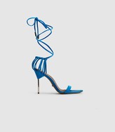 Thumbnail for your product : Reiss ZHANE SUEDE STRAPPY WRAP SANDALS Cobalt Blue
