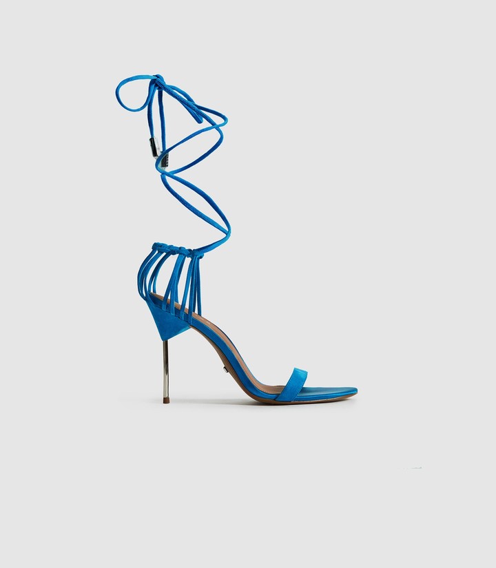 blue evening sandals