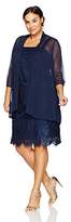 Thumbnail for your product : R & M Richards R&M Richards Women's Plus Size Two Piece Mesh and Lace Jacket Dress Large