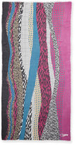 Thumbnail for your product : Diane von Furstenberg Textured Collage Hanover Modal Scarf, Pink/Blue/Black
