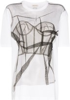 Thumbnail for your product : Alexander McQueen tulle print T-shirt