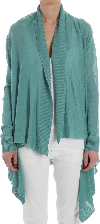 Fuzzi Draped Open-Front Cardigan