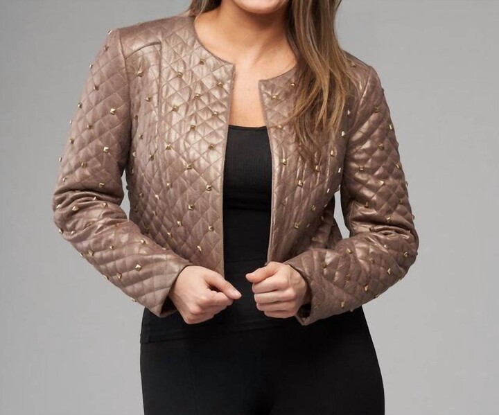 Insight Vegan Leather Jacket In Bronze