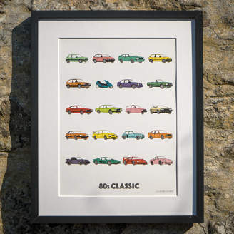 Carvolution® - Your life in cars Classic Car Decades Unframed Art Print