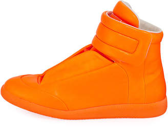 Maison Margiela Future Neon Leather High-Top Sneakers
