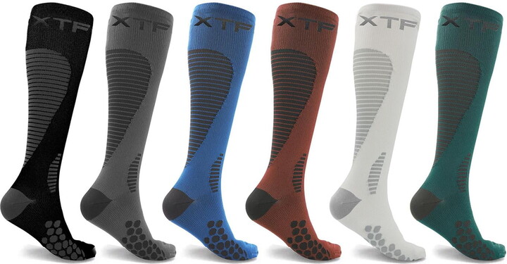 Extreme Fit 6-Pair Knee High Compression Socks for Men and Women – made for running, athletics, pregnancy and travel